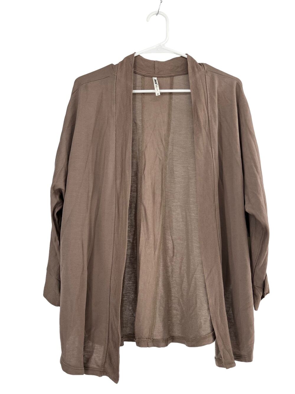 NWOT Tresics Brown Open Front Long Sleeve Lightweight Cardigan Sweater Medium